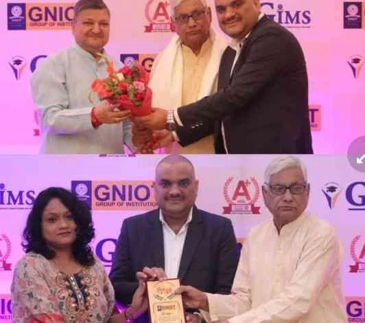 GNIOT College News : "गाजियाबाद बना गुरुजनों का गौरव मंच, GNIOT संस्थान ने 130+ शिक्षाविदों को किया सम्मानित, बोले डॉ. अनिल अग्रवाल - 'आप देश की सोच को आकार देते हैं'" 1 JPEG 20250506 113247 916623040186335154 converted