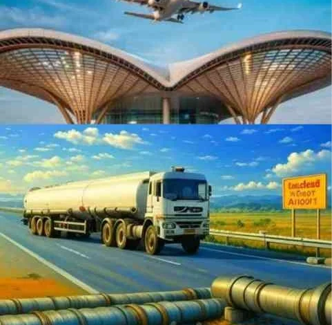 Noida International Airport To Faridabad Pipeline News : "फरीदाबाद से जेवर एयरपोर्ट तक पहुंचेगा ईंधन, एशिया के सबसे बड़े हवाई अड्डे को मिलेगी 34 KM लंबी पाइपलाइन की बड़ी सौगात!" , ATF पाइपलाइन का अनोखा सफर! 1 JPEG 20250515 105057 5728538271551655269 converted
