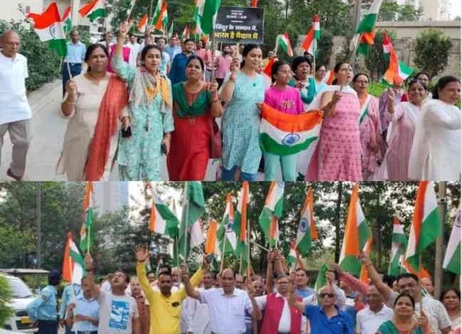 Greater Noida West News : "भारत माता की जयघोष से गूंजा गौरसौंदर्यम, तिरंगा शौर्य यात्रा में दिखा देशभक्ति का अद्भुत संगम", सोसाइटी की सड़कों पर निकली देशभक्ति की मिसाल 1 JPEG 20250519 102903 2054412760085107989 converted