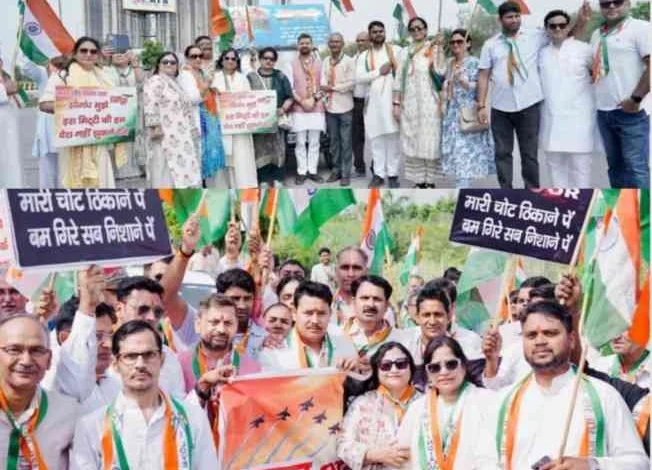 BJP News : "ऑपरेशन सिंदूर" की स्मृति में निकली देशभक्ति से लबरेज़ तिरंगा यात्रा, गूंजे 'भारत माता की जय' के जयघोष, वीर शहीदों को दी गई श्रद्धांजलि, भाजपा ग्रेटर नोएडा मंडल द्वारा राष्ट्रभक्ति, बलिदान और एकता को समर्पित हुआ ऐतिहासिक आयोजन 1 JPEG 20250522 212319 3306646631790878308 converted