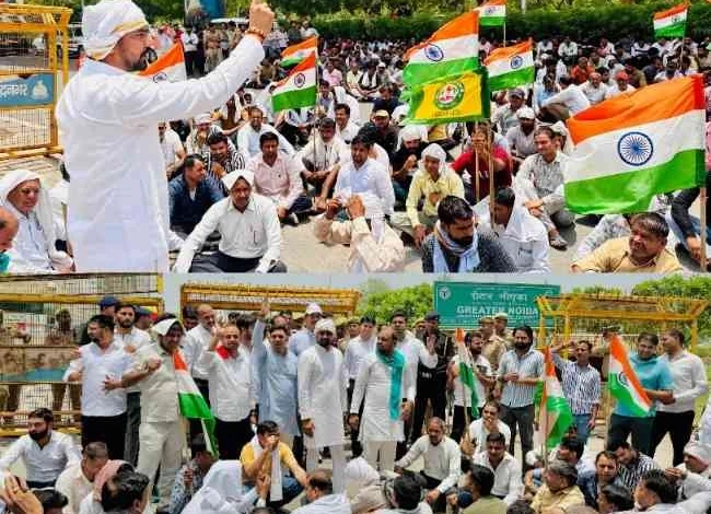 Breaking News : 700 नलकूप ऑपरेटरों का फूटा सब्र का बांध!, ग्रेटर नोएडा प्राधिकरण पर गरजा किसान मजदूर मोर्चा का 'हल्ला बोल' प्रदर्शन, "20 साल की अनदेखी, अब नहीं सहेगा अत्याचार!" – संघर्ष की चेतावनी के साथ आंदोलन तेज 1 JPEG 20250602 175500 2392616758967121502 converted