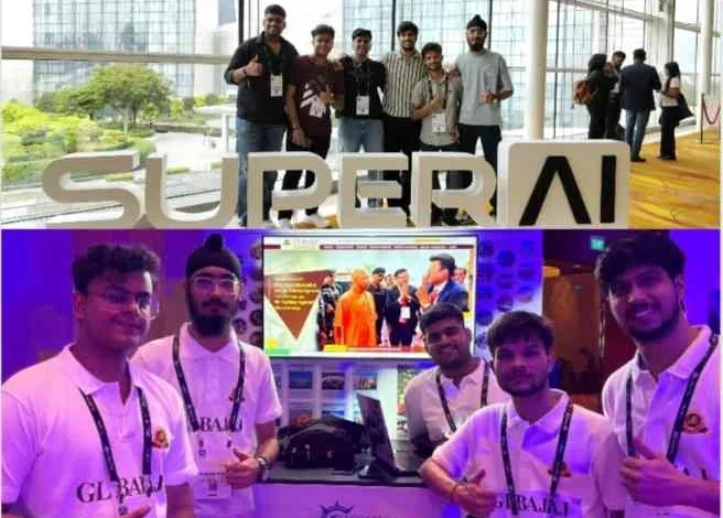 GL Bajaj College News : GL Bajaj के छात्रों ने किया भारत को गौरवान्वित!, सिंगापुर के 'Super AI Conclave 2025' में दिखाया AI इनोवेशन का कमाल, AI की अंतरराष्ट्रीय दुनिया से जुड़ने का मिला मौका 1 JPEG 20250620 170932 4457001545708379733 converted