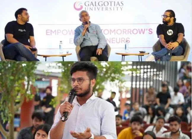 Galgotia University News : गलगोटिया यूनिवर्सिटी बना स्टार्टअप्स का नया गढ़, युवाओं में जगी उद्यमिता की अलख!, Inc42 और गलगोटिया विश्वविद्यालय की साझेदारी से "Campus X" का हुआ आयोजन, छात्रों को मिली प्रेरणा और मार्गदर्शन 1 JPEG 20250620 182447 8030659704678339235 converted