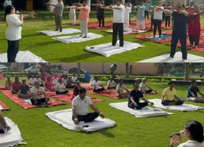Yoga Day News : अंतरराष्ट्रीय योग दिवस 2025 जब बिसरख मंडल में बजी सेहत की घंटी, आर.जी. लग्जरी होम्स बना “योगमय भारत” का सजीव उदाहरण, MLC श्री श्रीचंद शर्मा ने दिया ‘निरोग भारत’ का मंत्र! 1 JPEG 20250621 131708 1488984280713261242 converted