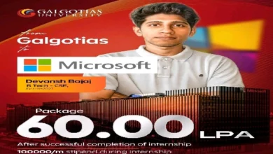 Galgotia College News : गलगोटिया विश्वविद्यालय के बी.टेक सीएसई छात्र ने माइक्रोसॉफ्ट में ₹60 लाख का पैकेज हासिल किया, जब जिज्ञासा बनी अवसर की राह, गलगोटिया की उत्कृष्टता का प्रमाण, हैकाथॉन, कोडिंग प्रतियोगिताओं और नवाचार 1 Galgotia 2 converted