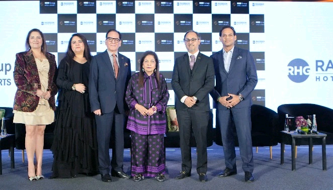 Image 1 L to R Ms. Sonica Malhotra Kandhari Joint Managing Director MBD Group Ms. Monica Malhotra Kandhari Managing Director MBD Group Mr KB Kachru Chairman Emeritus Principal Advi converted