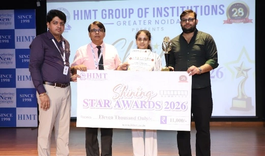 HIMT College News : HIMT ग्रुप ऑफ इंस्टीट्यूशन्स ने आयोजित किया “शाइनिंग स्टार अवार्ड्स–2026”मेधावी विद्यार्थियों को नकद पुरस्कार, प्रमाण पत्र एवं छात्रवृत्तियों से किया सम्मानित 1 IMG 20260606 WA0014 converted