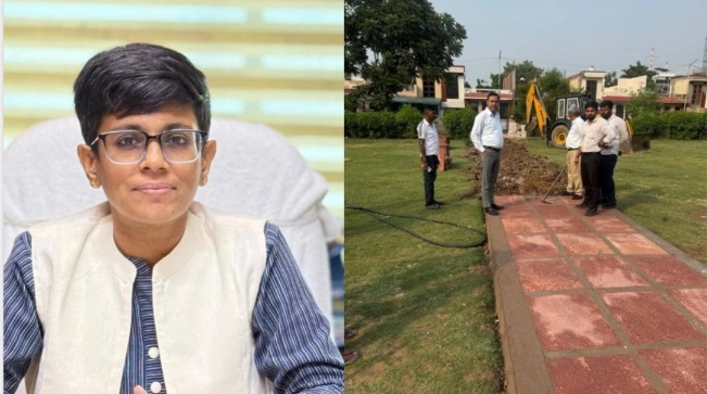 Greater Noida Authority News : 10 दिन में उखड़ गया करोड़ों के सपनों का रास्ता!, ग्रेटर नोएडा अथॉरिटी का बड़ा एक्शन, घटिया पाथवे पर चला बुलडोजर, ठेकेदार ब्लैकलिस्ट, अफसरों पर भी गिरी गाज, एसीईओ श्रीलक्ष्मी वीएस के औचक निरीक्षण में खुली पोल, टूटी झूले, सूखे पौधे और बढ़ी घास ने खोली रखरखाव की हकीकत, उप महाप्रबंधक विजय रावल को दिया निर्देश दो दिन में दोबारा निर्माण के निर्देश 1 Screenshot 20260614 181130 PicCollage converted
