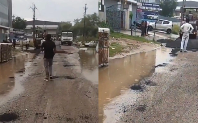 Greater Noida News : बारिश में बह गई गुणवत्ता या जल्दबाज़ी में बिछा दी सड़क?, पानी से लबालब सड़क पर दौड़ा रोलर, साइट-4 के एच ब्लॉक में सामने आया मामला, ग्रेटर नोएडा का VIDEO वायरल होते ही मचा हड़कंप, जांच के आदेश के बाद रुका निर्माण कार्य, IEA एसोसिएशन ने भी जताई चिंता 1 Screenshot 20260708 204217 PicCollage converted