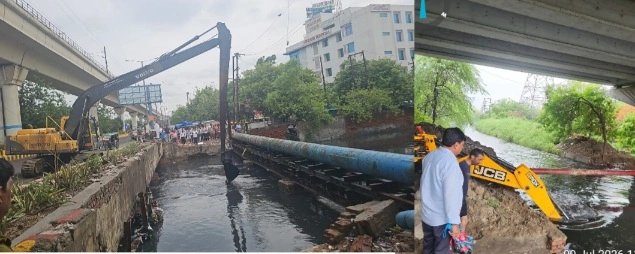 Noida Authority News : 20 घंटे की मूसलाधार बारिश के बाद भी अलर्ट रहा नोएडा प्राधिकरण, 10 वर्क सर्किलों की टीमें रहीं मैदान में; 320 किमी नालों की सफाई, 24x7 कंट्रोल रूम और QRT ने संभाला मोर्चा, लो-लाइंग क्षेत्रों पर विशेष नजर, डीजल पंपसेट से रोका जलभराव, नोएडा ऑथोरिटी के सीईओ कृष्णा करुणेश ने कल दिए थे निर्देश 1 Screenshot 20260710 194000 PicCollage converted