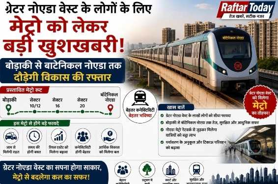 Metro News : ग्रेटर नोएडा वेस्ट की किस्मत बदलने वाली है!, मेट्रो का बड़ा धमाका, बोड़ाकी से बॉटेनिकल तक दौड़ेगी विकास की रफ्तार, नोएडा एयरपोर्ट तक सफर होगा आसान, 13 एजेंसियों ने दिखाई रुचि, पहली बार अपनाया जाएगा नया मॉडल, आईटी कंपनियों और निवेशकों के लिए बनेगा नया आकर्षण 1 Screenshot 20260720 112520 Gallery converted