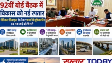 YEIDA Authority News : यमुना प्राधिकरण की 92वीं बोर्ड बैठक में विकास को नई रफ्तार, मेडिकल डिवाइस से लेकर फार्मा मैन्युफैक्चरिंग हब तक कई बड़े फैसले, किसानों के लिए भूमि मुआवजे की दरों में बढ़ोतरी, 500 एकड़ में मेडिकल डिवाइस पार्क, 480 एकड़ में यूनिवर्सिटी टाउनशिप और 100 एकड़ से अधिक में फार्मास्यूटिकल फॉर्मुलेशन मैन्युफैक्चरिंग क्लस्टर को मंजूरी; ताइवान सिटी, इंटरनेशनल बस अड्डा और करवन नदी पर पुल निर्माण को भी मिली गति, एयरपोर्ट के साथ औद्योगिक भविष्य को मजबूत करने की तैयारी 12 Screenshot 20260817 175450 Gallery converted